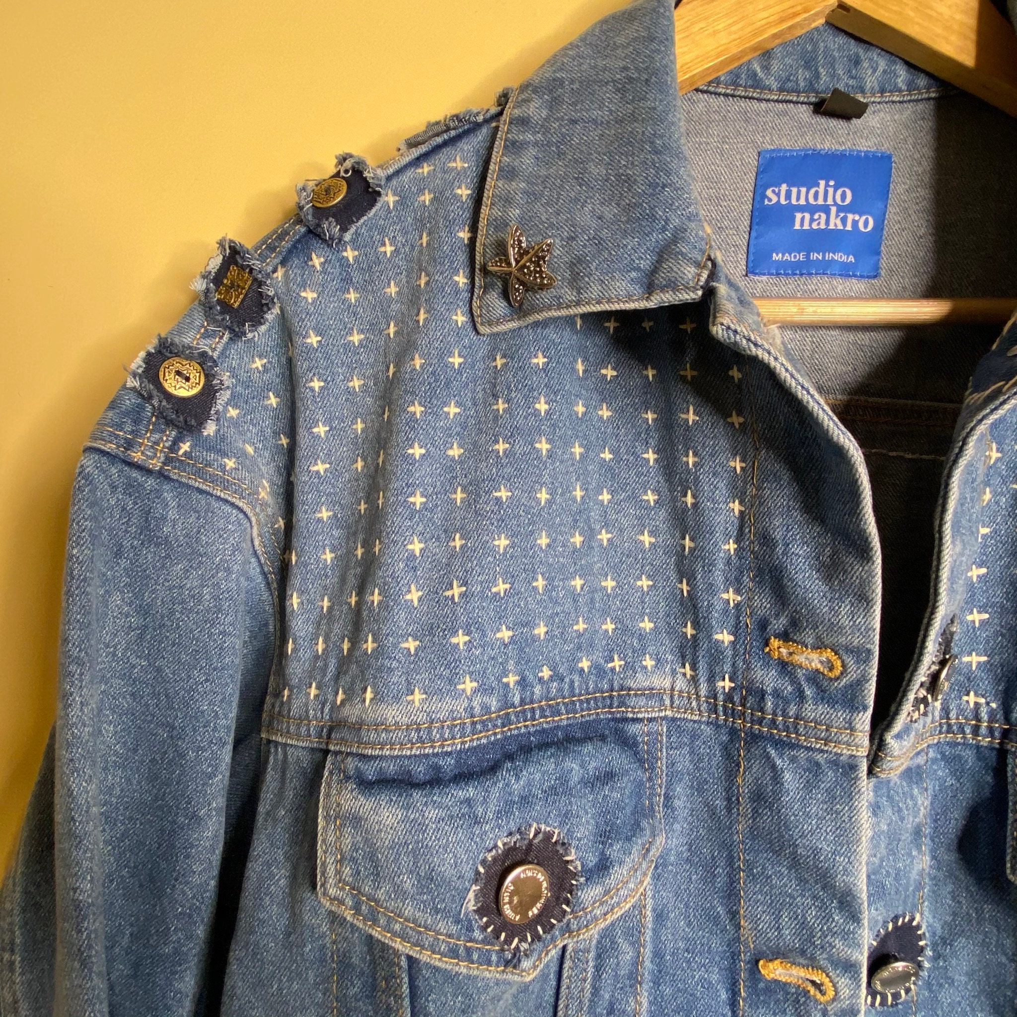 Sashiko Denim Jacket, Boro Style, Japanese Technique