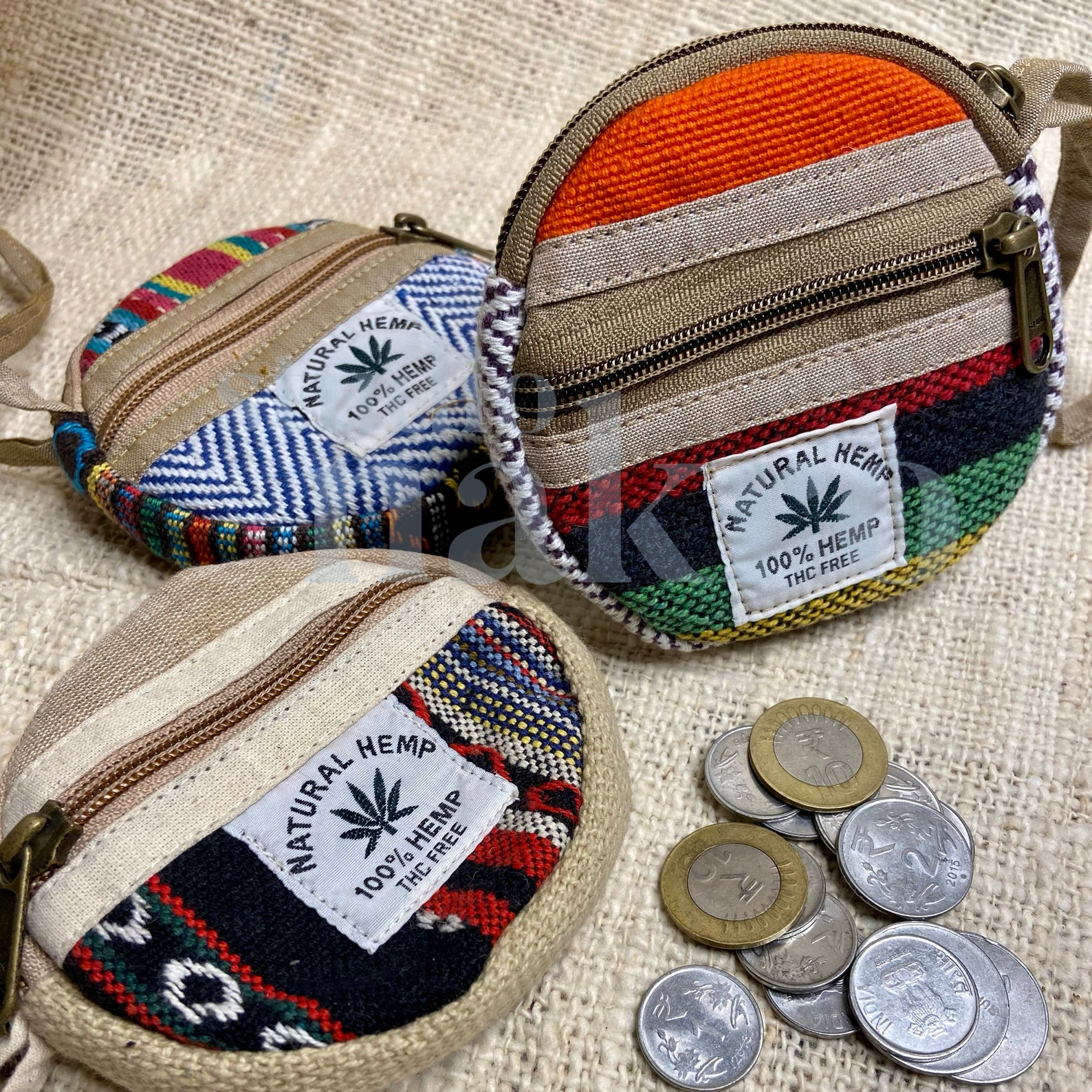 Hemp Coin Purse Money Purse Handwoven Kilim Design Etsy Hong Kong