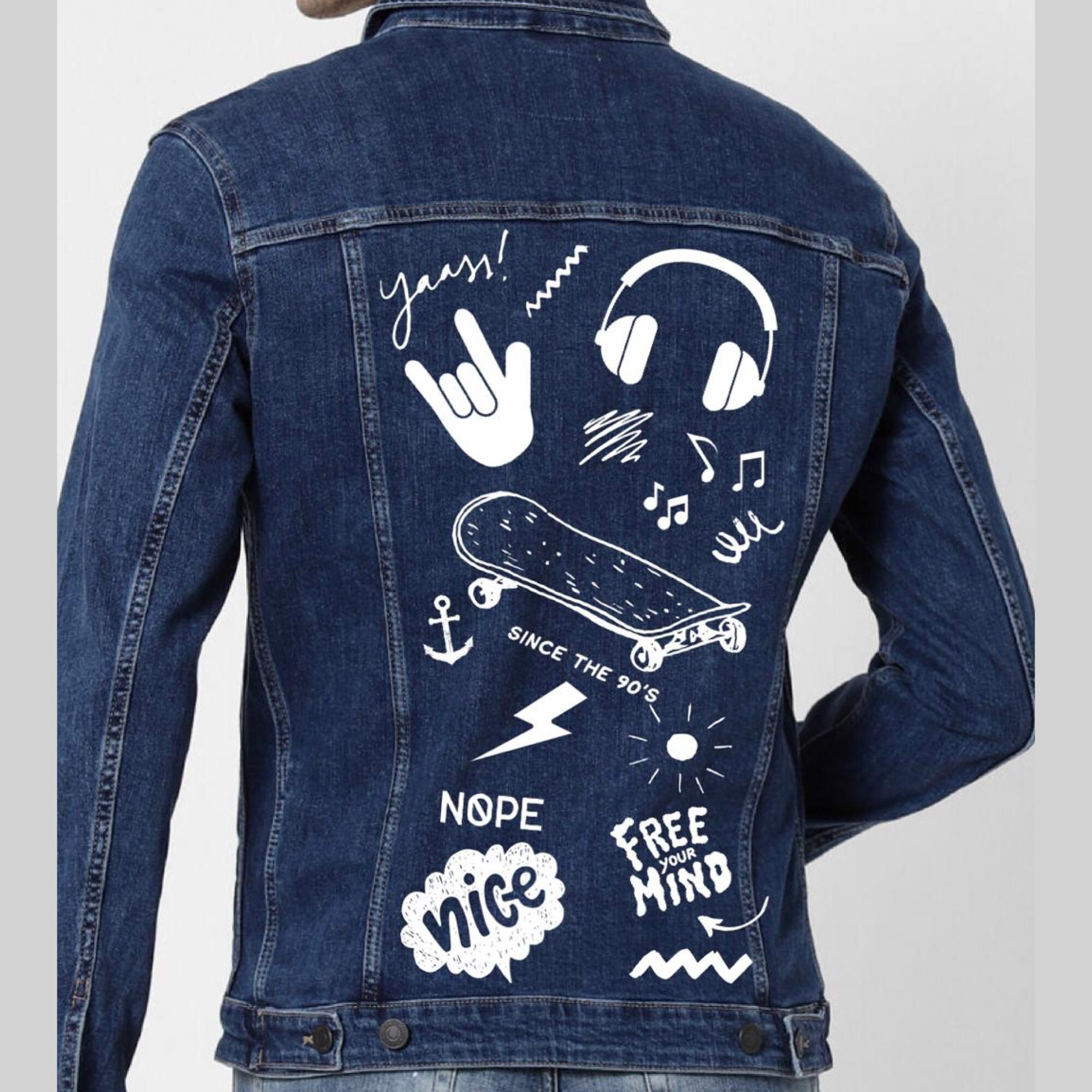 HIP HOP Denim Jacket - Etsy