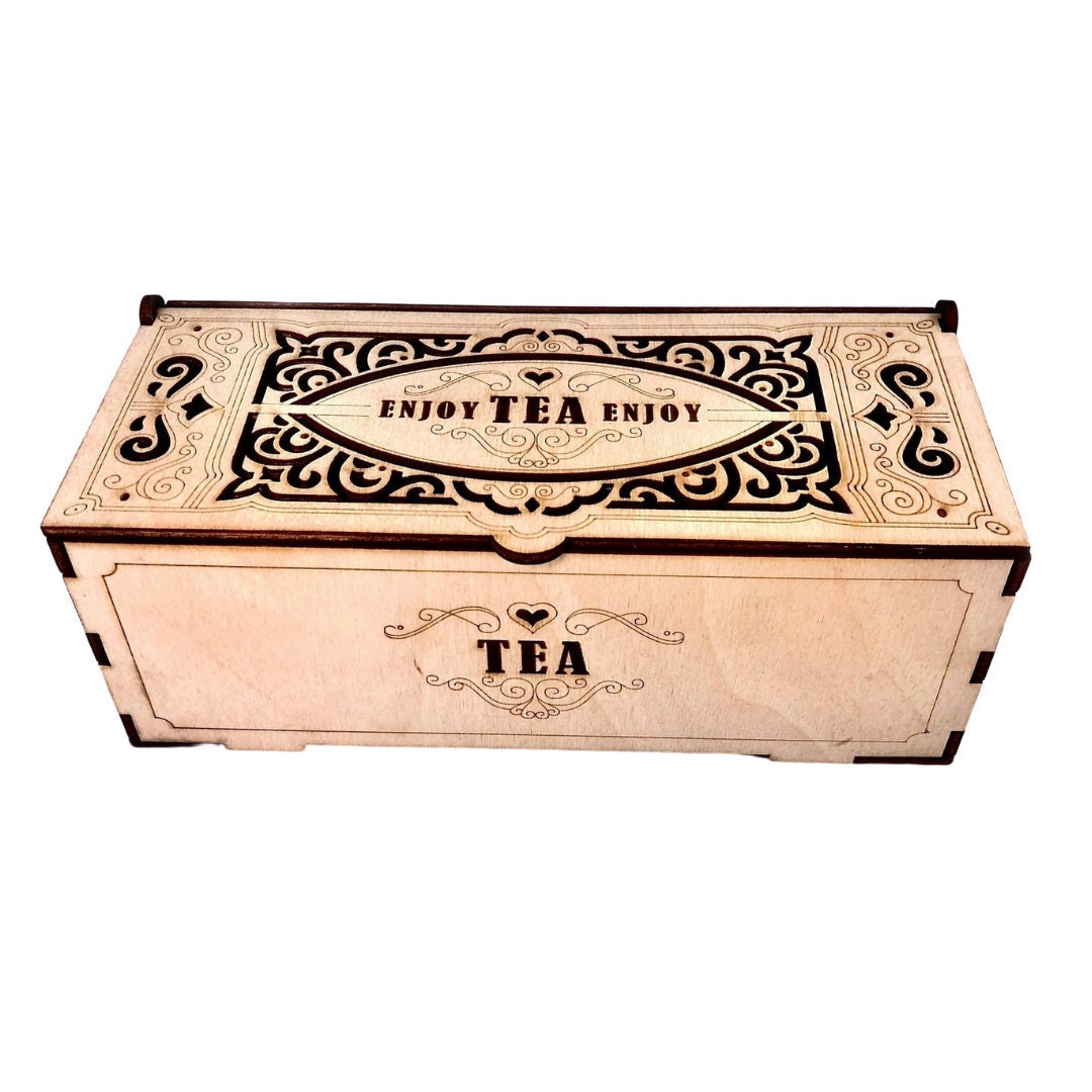 Wooden Tea Box Personalized Tea Gifts Gift for Tea Drinker Etsy