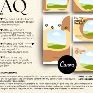 Pet Instagram Templates Canva, Pet Canva Templates, Pet Blogger Templates, Animal Instagram Templates, Pet Branding, Cat Instagram, Cat IG image 7
