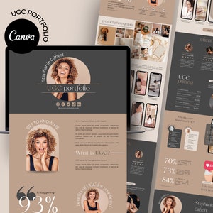 UGC Portfolio Template, UGC Canva Template, UGC Media Kit, Ugc Website Template, Ugc Canva Website, Ugc Landing Page, Minimal Ugc Portfolio
