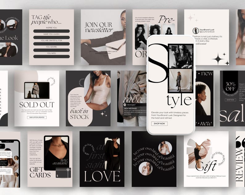 Luxury Instagram Templates for Products Canva, Small Business Social ...