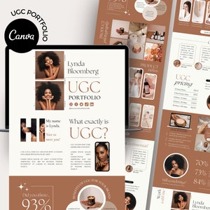 UGC Portfolio Template, UGC Canva Template, UGC Media Kit, Ugc Website Template, Ugc Canva Website, Ugc Landing Page, Minimal Ugc Portfolio