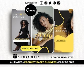 Instagram Reel Templates Canva, Product Reels, Reel Cover Templates, Small Business Reels, Product Videos, Story Templates, Short-Form Video
