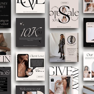 Luxury Instagram Templates for Products Canva, Small Business Social ...