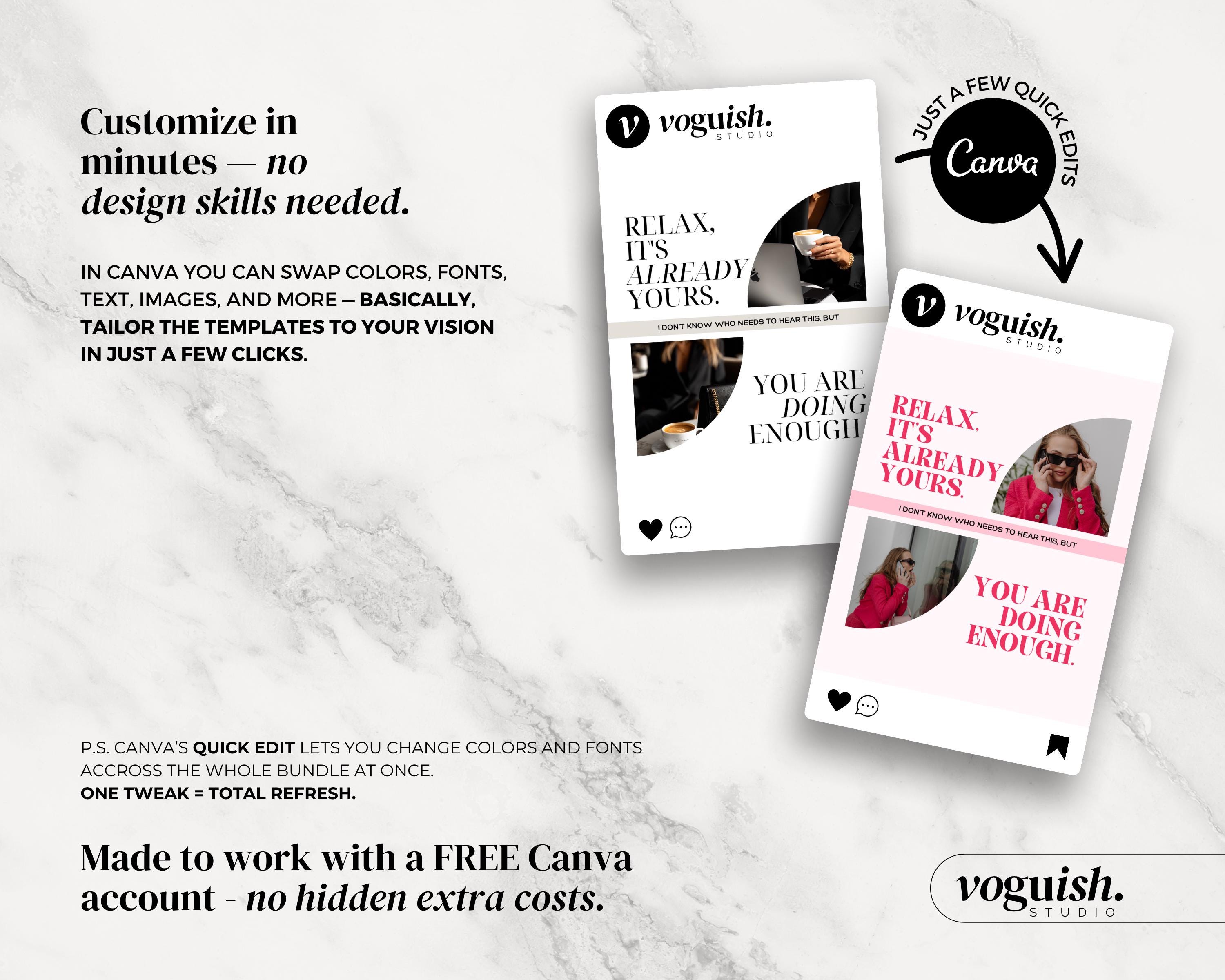 Coaching Instagram Post Templates Canva, Social Media Branding for ...