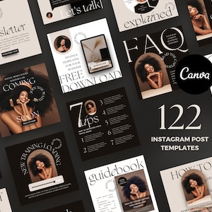 Aesthetic Instagram Post Templates Canva, Instagram Post Business, Coach Instagram Content, Feed Template, Neutral Minimalistic IG Templates