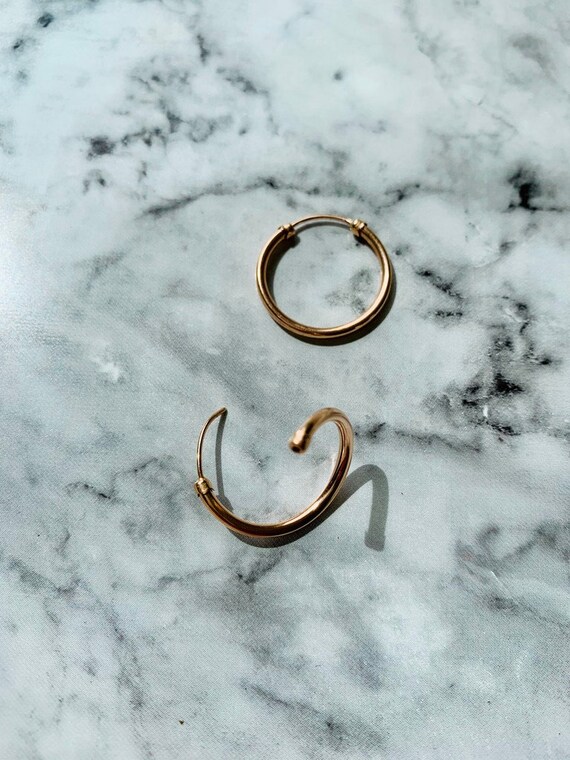 9ct rose gold hoop earrings sale