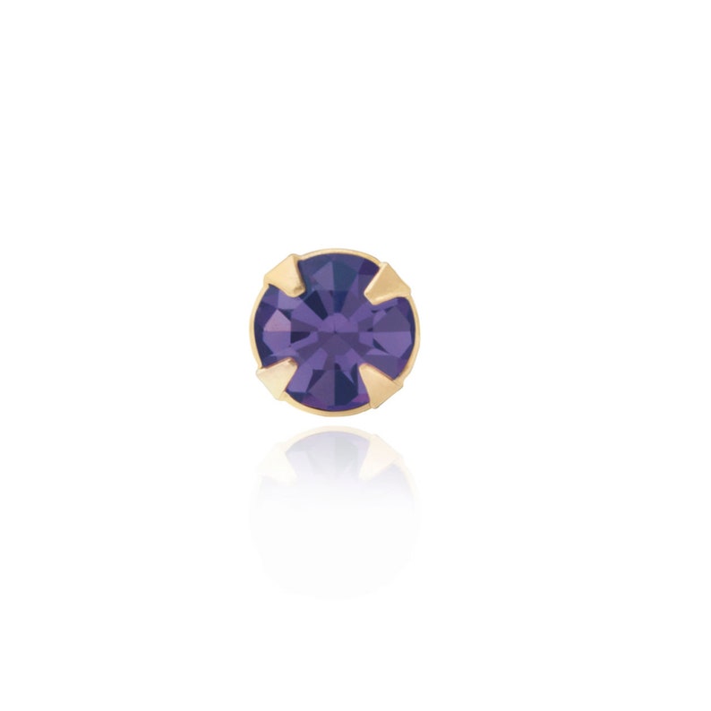 9ct Yellow Gold Tanzanite Crystal Andralok Nose Stud