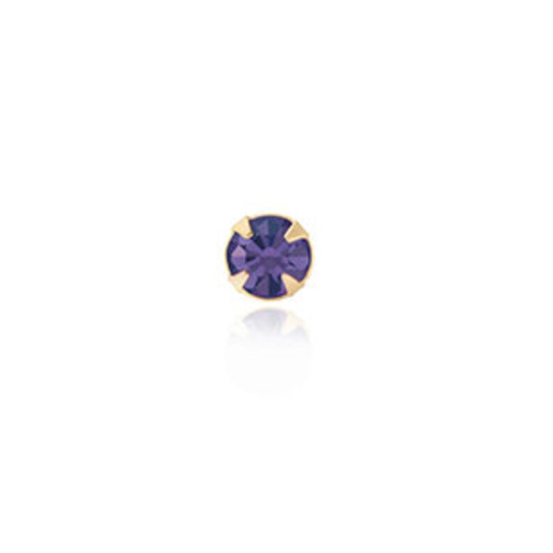 9ct Yellow Gold Tanzanite Crystal Andralok Nose Stud