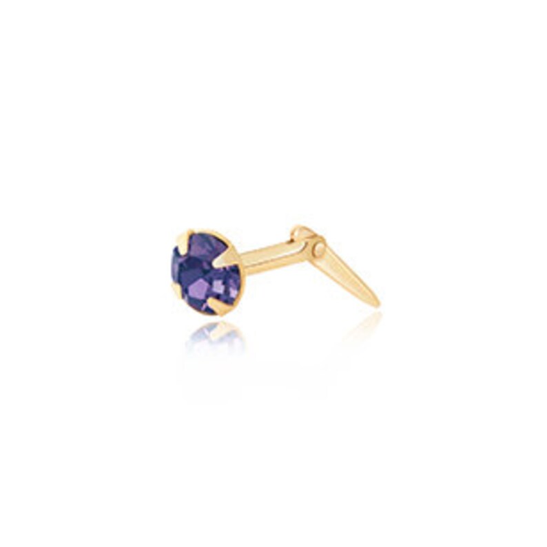 9ct Yellow Gold Tanzanite Crystal Andralok Nose Stud