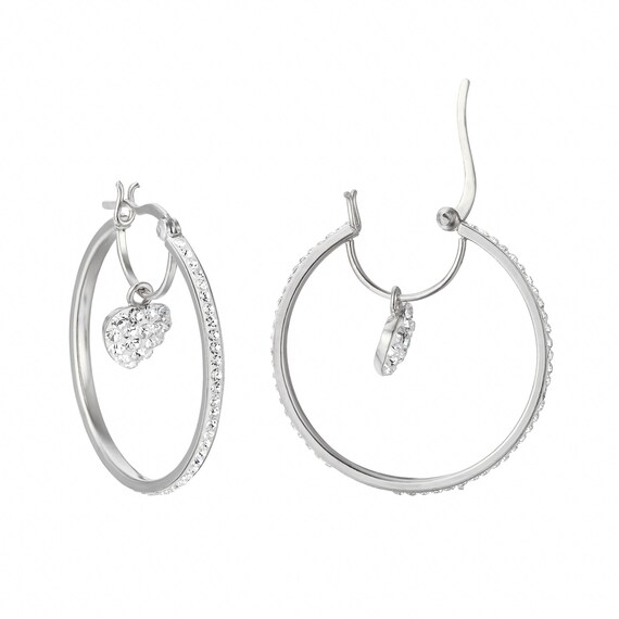 Crystal on sale creole earrings