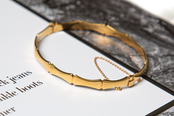9ct gold bamboo best sale bangle