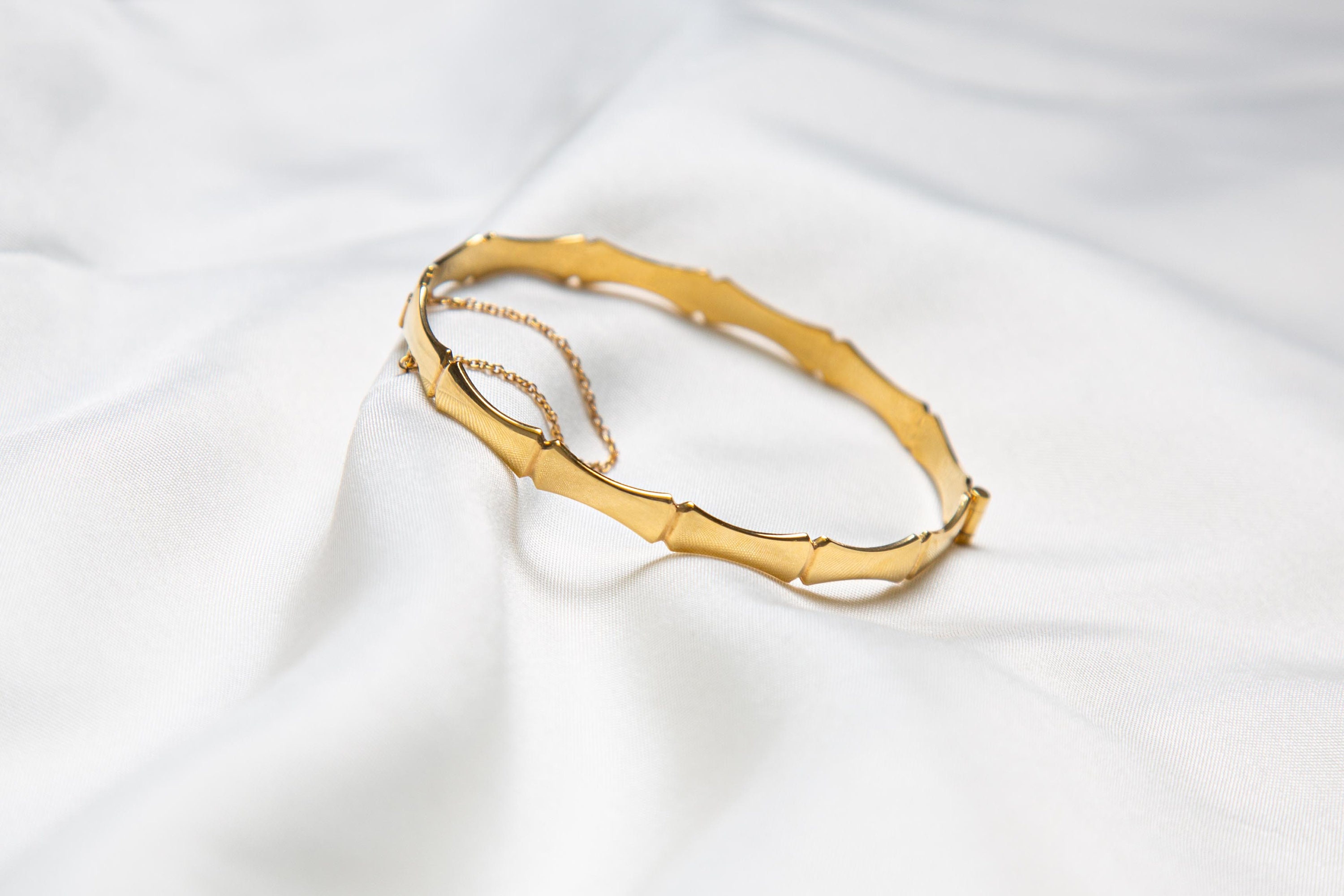 9ct gold bamboo bangle sale
