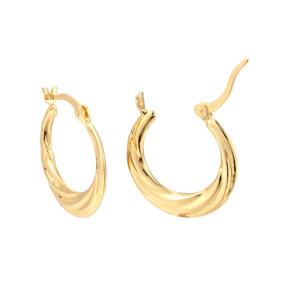 Silver twist creole earrings outlet