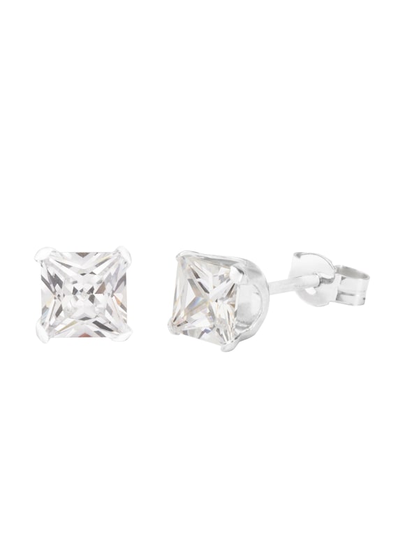 Princess cut cz earrings discount