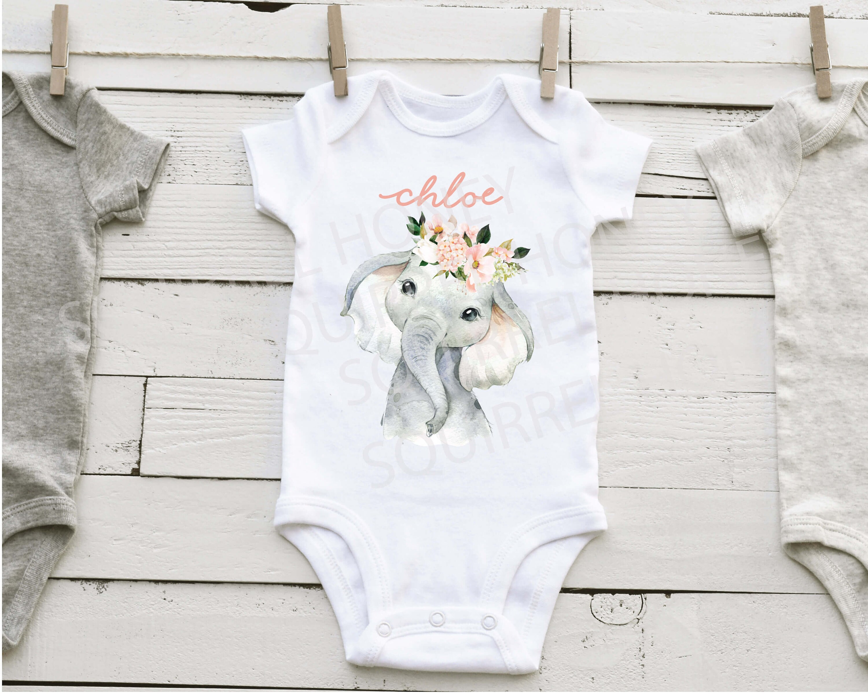 Elephant Baby Onesie Svg Boy Girl Onesie SVG Cute Baby Etsy