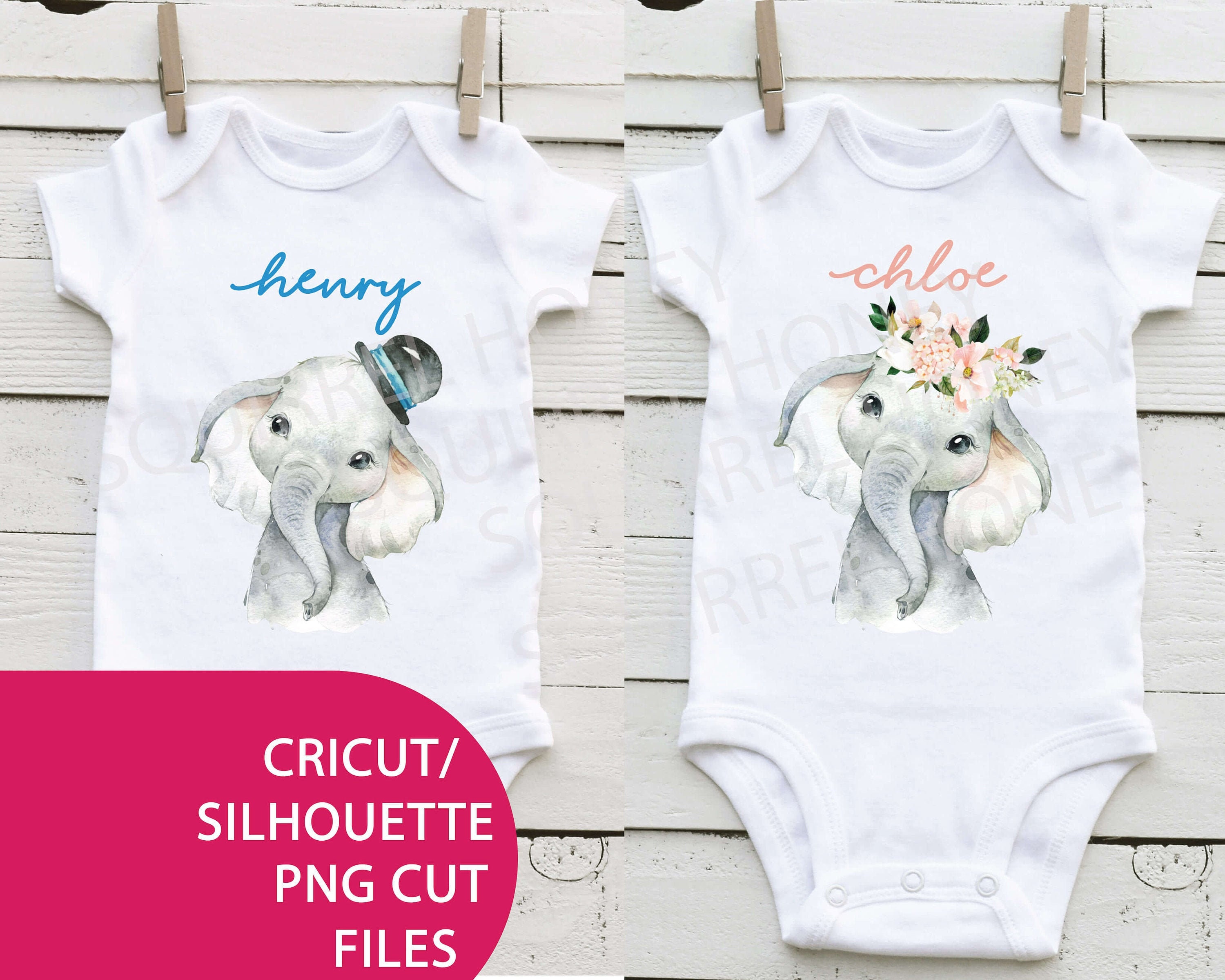 Elephant Baby Onesie Svg Boy Girl Onesie SVG Cute Baby Etsy