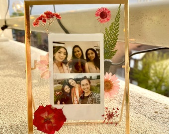 Custom Polaroid Floating Frame | Birthday Gift | Mother's Day Gift | Gold Frame