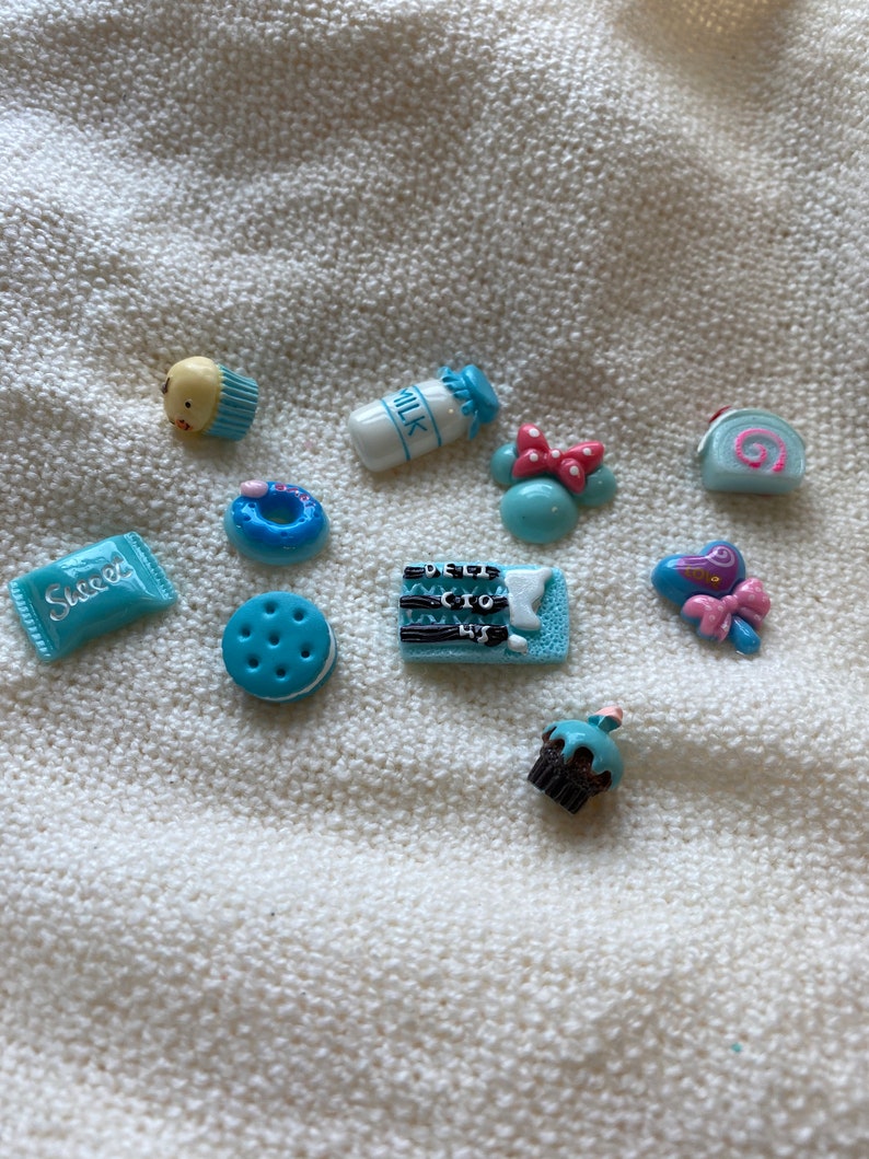 Random Blue Sweets Cabochons 10 PC PACK