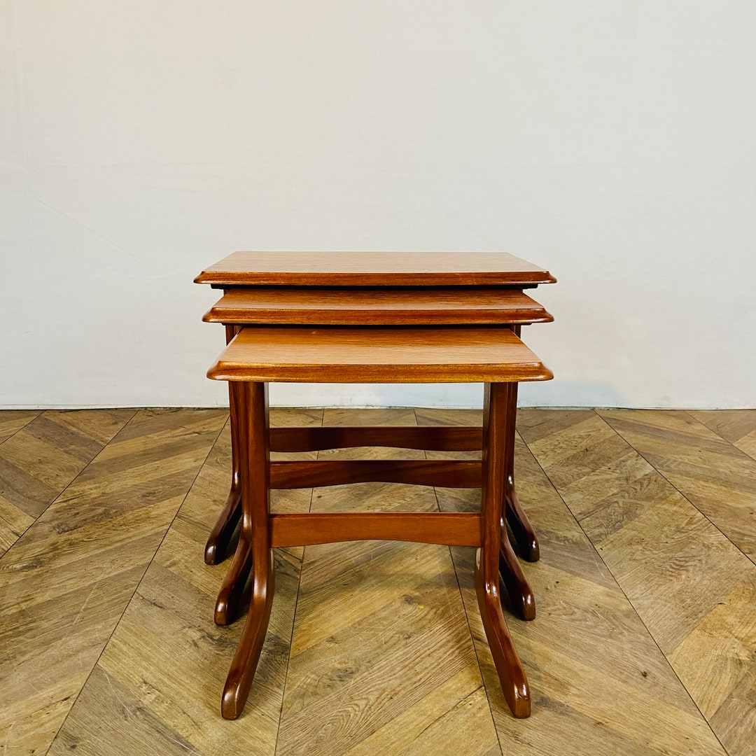 Vintage Teak Nest of Tables, Set of 3, 1970s Etsy