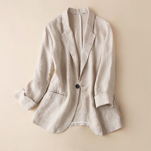 Womens Fitted Linen Blazer find