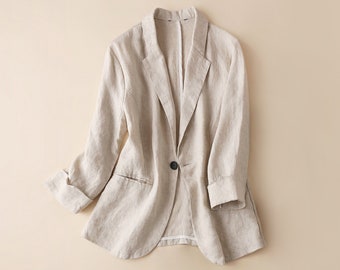 casual linen jacket womens