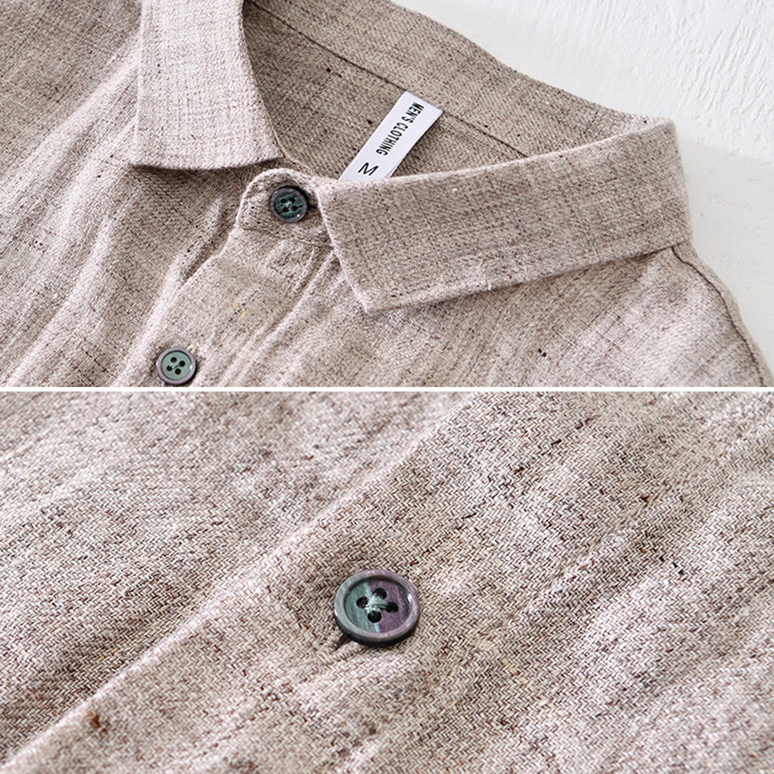 100 Men Linen Shirts Long Sleeve Handmade Slim Shirts Etsy