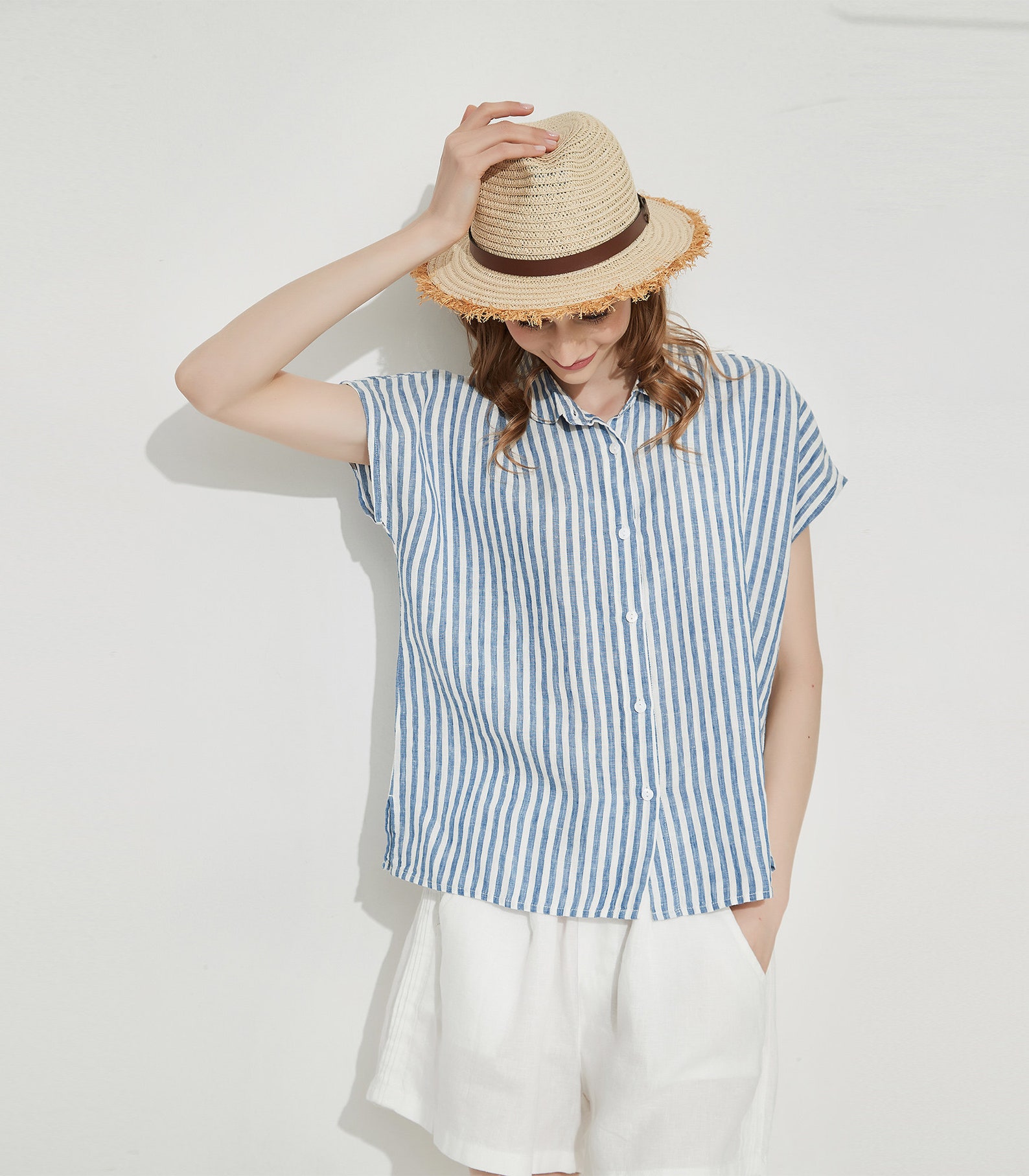 Women's Summer Linen Shirts Basic Linen Shirt Soft Loose Etsy