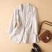 Women 100% Linen Blazer, Loose Linen Jackets with Real Pockets, Soft Linen Coats 