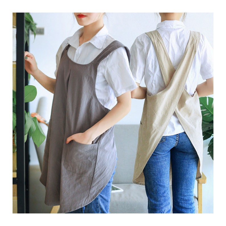 white pinafore apron plus size