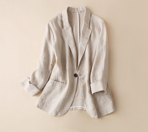 unlined linen jacket womens