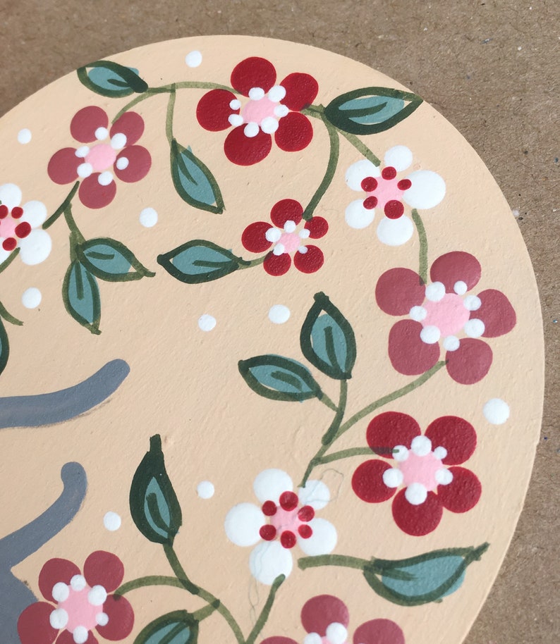 18th Birthday Hand Painted Original Artwork Floral Wooden Heart Choice of Colours