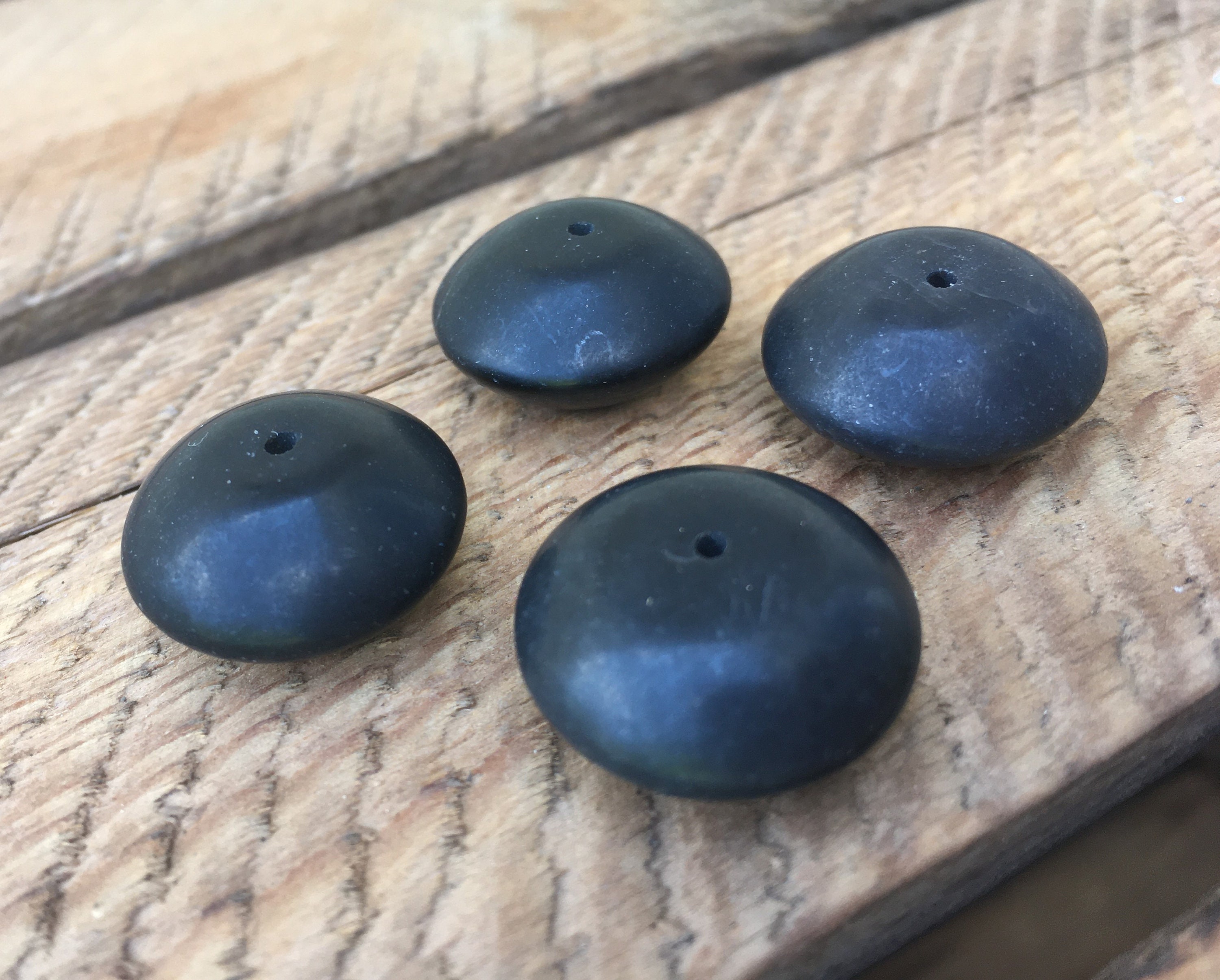 Large Black Howlite Spacer Beads 20mm x 8mm Etsy