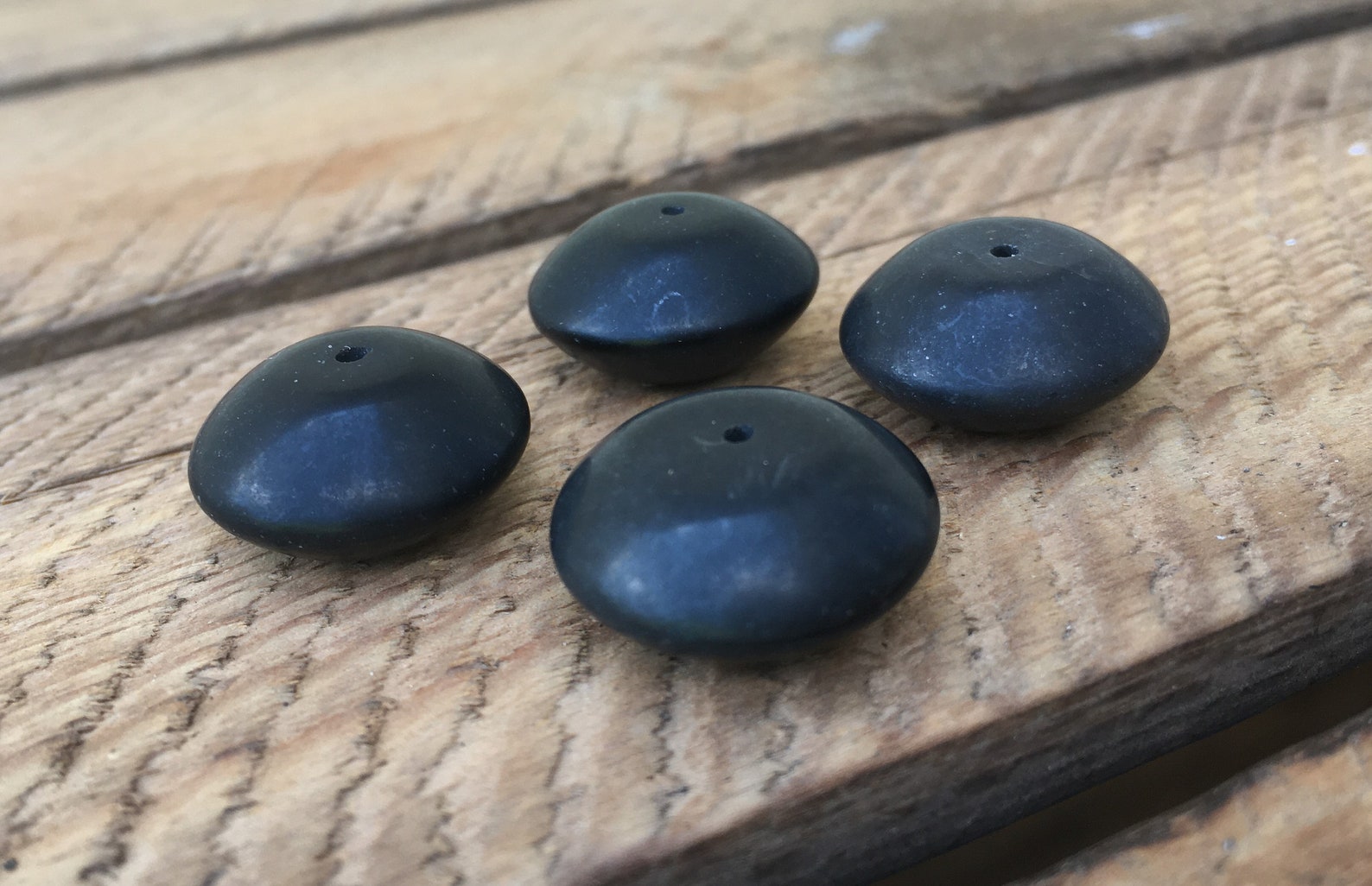 Large Black Howlite Spacer Beads 20mm x 8mm | Etsy