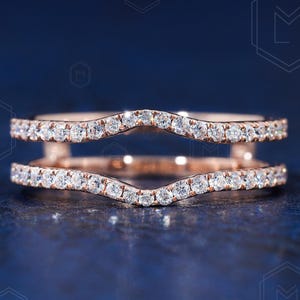 Verlobungsring Versprechen Ring Rosegold Diamant Doppelt Geschwungener Moissanite Ring Frauen Stapeln Versprechen Ring Geschenk