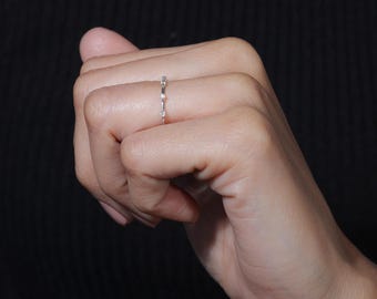 0.2 TW ラウンドブリリアントカット モアッサナイト 結婚指輪 バブル