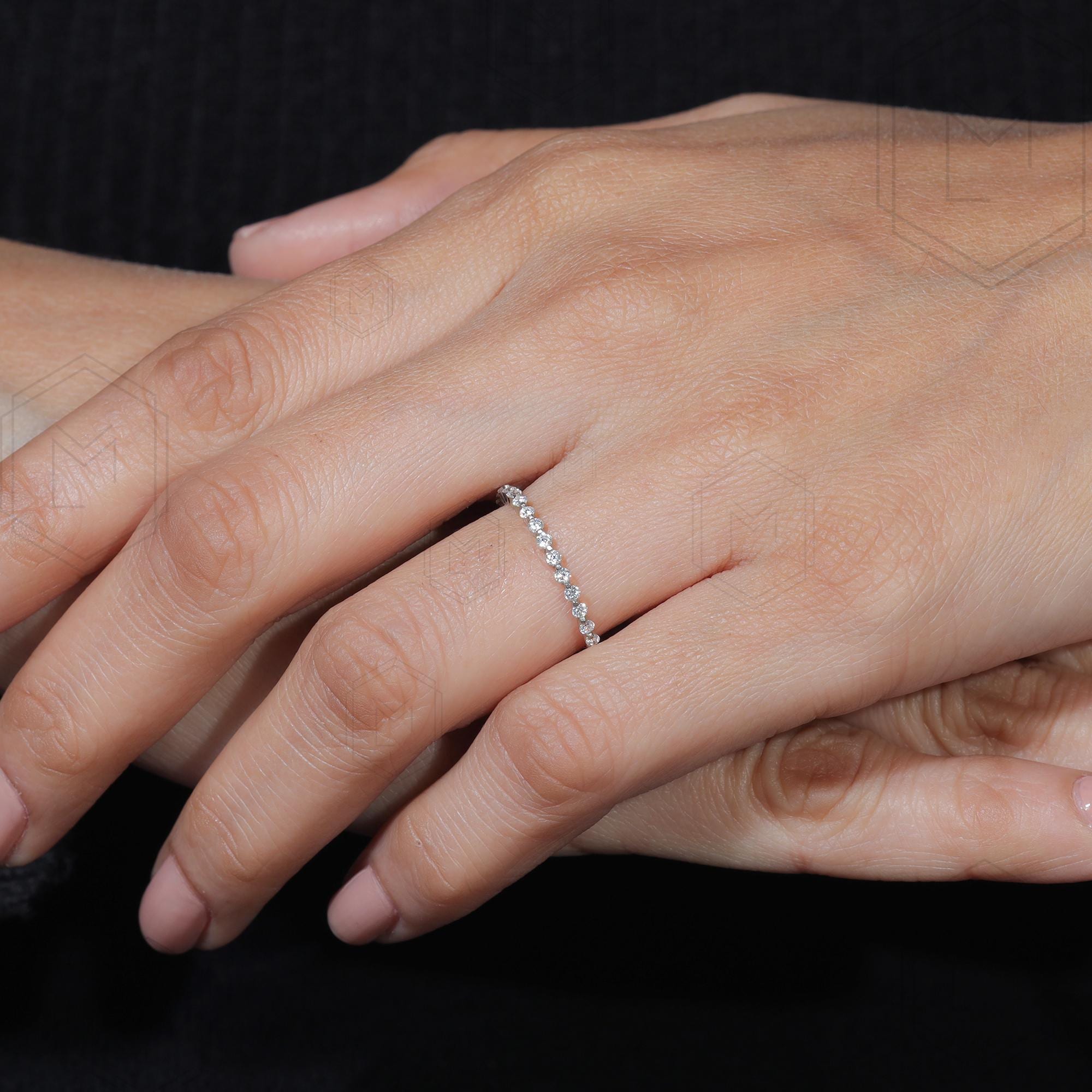 フルエタニティ モアッサナイト 結婚指輪 1.6mm ラウンド