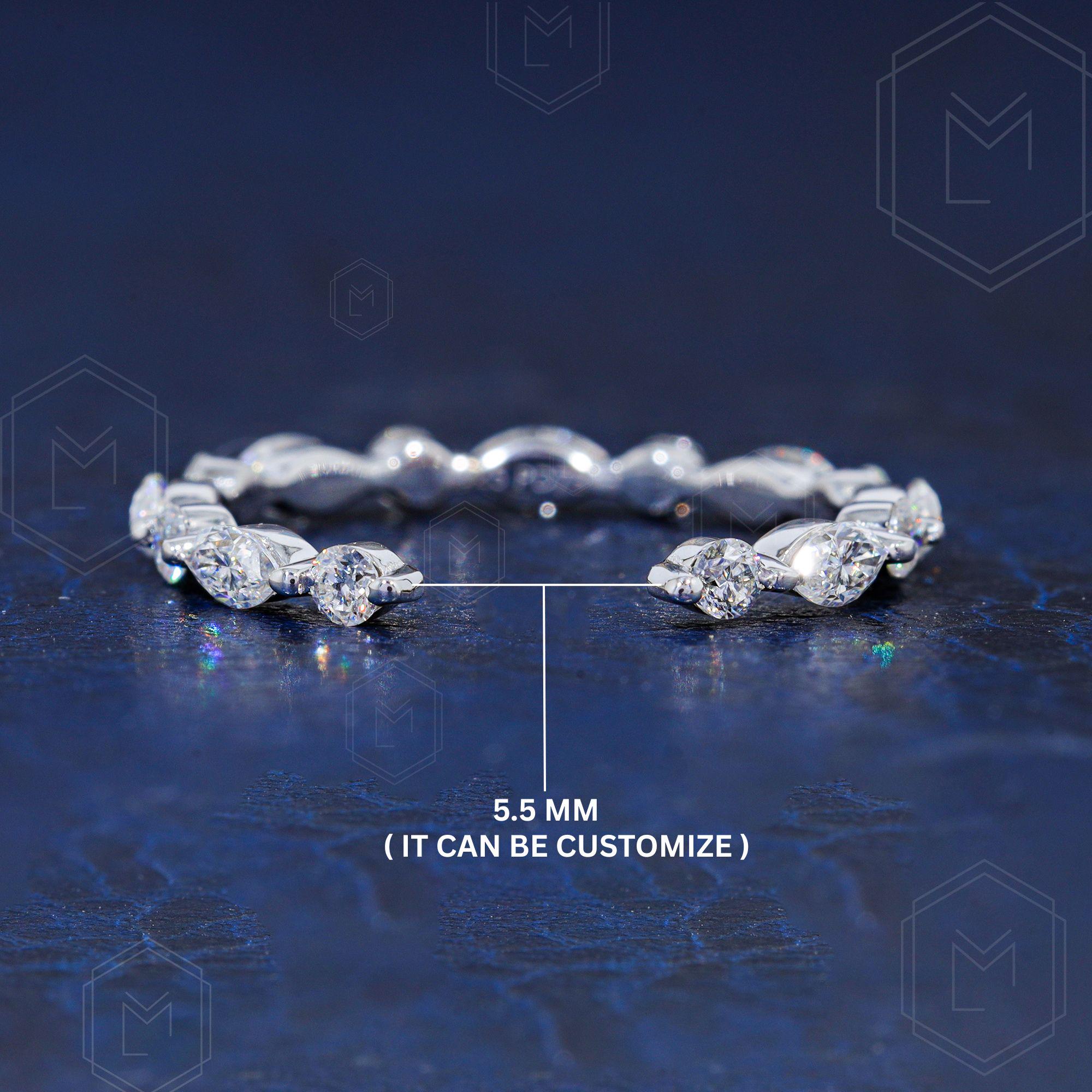 ミニマリストオープンギャップウェディングバンド0.86TWマーキスと