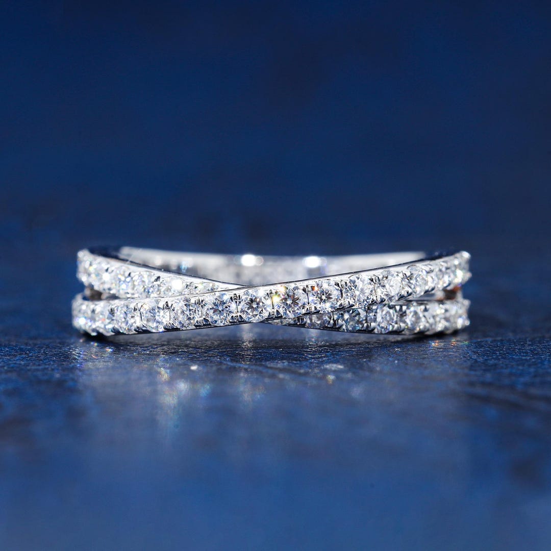 Cross Ringer Classy Criss Cross Band Crossover Ring X Ring Geometric Ring Wedding Band ...