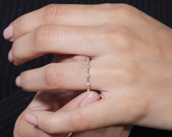 0.2 TW ラウンドブリリアントカット モアッサナイト 結婚指輪 バブル