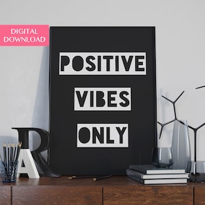 Inspirational Quotes, Digital Art, Motivational, Positive Quotes, Home Decor, Positive Vibes Only