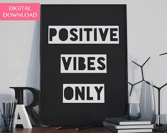 Inspirational Quotes, Digital Art, Motivational, Positive Quotes, Home Decor, Positive Vibes Only