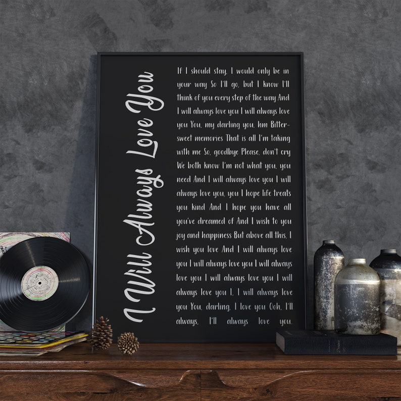 Custom Song Lyrics Printable Wall Art Music Gifts Music Etsy
