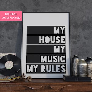 Music Quote, Music Print, Apartment Decor, Downloadable Prints, Home Decor, Minimalist Poster, Printable Art
