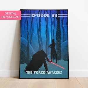 Star Wars Art, Star Wars Poster, Minimalist Movie Art, Star Wars Gift, Digital Download