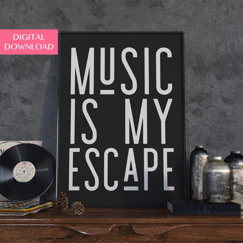 Music Art Music Gifts Printable Quotes Office Decor Music Etsy