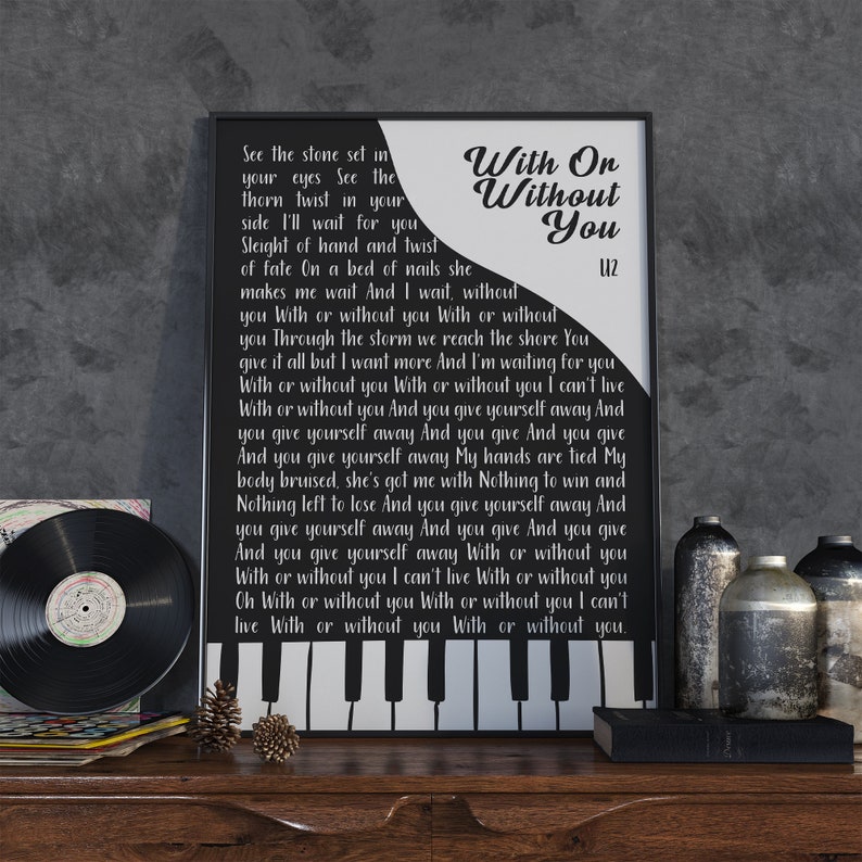 Custom Song Lyrics Wall Art Printable Wall Art Song Lyrics Etsy