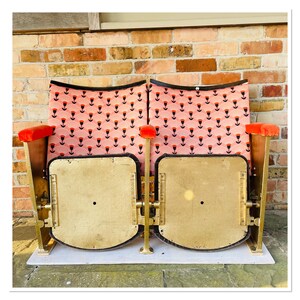 1930s Art Deco Retro Cinema Seats, Theatre Seats inc fabric & decor ends Was Gbp 1400 NOW Gbp 900!